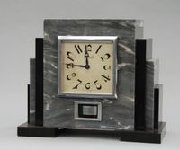 M165 French marble Atmos mantel timepiece set Reutter. - image 2