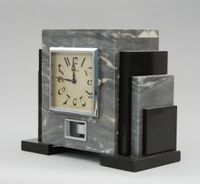 M165 French marble Atmos mantel timepiece set Reutter. - image 5