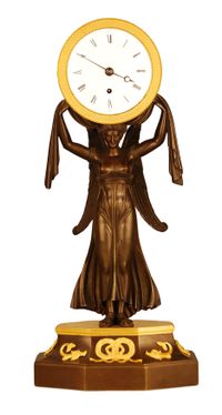 M164 Bronze 'Aurora' clock with fusee movement. - image 1