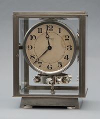 M176 Nickel plated art deco J. L. Reutter four-glass Atmos clock - image 2