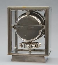 M176 Nickel plated art deco J. L. Reutter four-glass Atmos clock - image 3