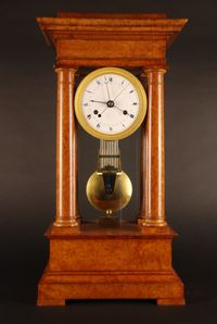 T08 Amboina wood 4 sides glazed Table regulator. - image 2
