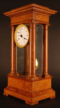 T08 Amboina wood 4 sides glazed Table regulator. - image 4
