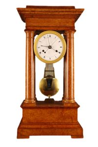 T08 Amboina wood 4 sides glazed Table regulator. - image 1