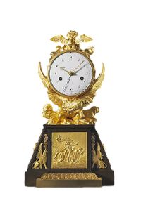 M76 Directoire - 1793-95 - gilt and patinated bronze mantle clock - afbeelding 1