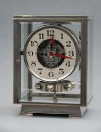 M183 Nickel plated art deco J. L. Reutter four-glass Atmos clock - image 2