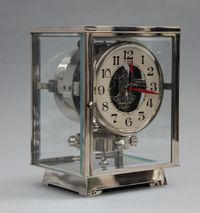M183 Nickel plated art deco J. L. Reutter four-glass Atmos clock - image 5