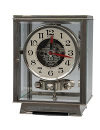 M183 Nickel plated art deco J. L. Reutter four-glass Atmos clock - image 1