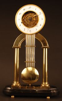 S01 Skeleton clock with glass dome - image 2