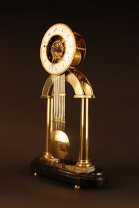 S01 Skeleton clock with glass dome - image 4