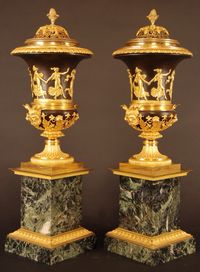 PV02 Empire mantel clock set with Medici vases, PIERRE-PHILIPPE THOMIRE - image 6