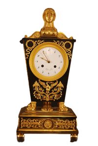 M21 Ormolu and Patinated Bronze Mantel Clock - image 1