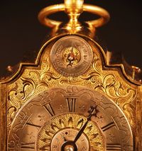 C14 Pendule d'Officier quarter strike 2 bells Grand Sonnerie on repetition - afbeelding 6