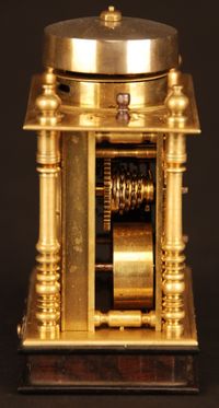 J02 Miniature Japanese Pillar Clock. - afbeelding 3