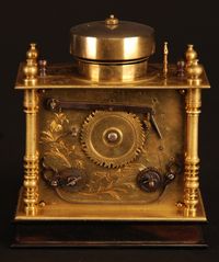 J02 Miniature Japanese Pillar Clock. - afbeelding 4