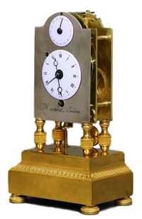 S14 Ormolu and silvered-bronze mantle clock - afbeelding 1