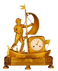 M156 Gilt bronze French Directoire 'genre clock' - image 1