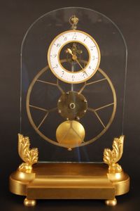 S06 A glass mounted skeleton clock - image 2