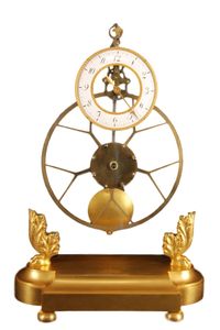 S06 A glass mounted skeleton clock - image 1