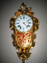 W01 Gilt Transitional Louis XV/XVI Cartel clock - image 3