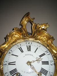W01 Gilt Transitional Louis XV/XVI Cartel clock - image 4