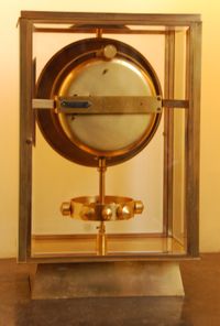 M195 Grote verguld bronzen Atmos klok, Reutter no 6259, 4 glazen, Frankrijk - afbeelding 7