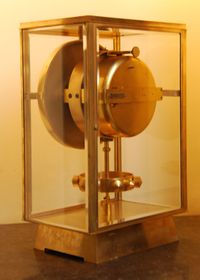 M195 Grote verguld bronzen Atmos klok, Reutter no 6259, 4 glazen, Frankrijk - afbeelding 6
