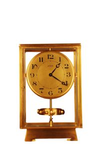 M195 Grote verguld bronzen Atmos klok, Reutter no 6259, 4 glazen, Frankrijk - afbeelding 1