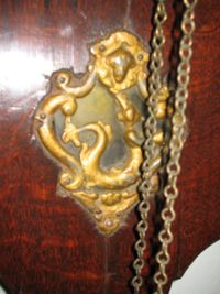 DW24 Bijzonder Fries staartklokje, zgn. kantoortje of notarisklok, ca. 1830, in volledig originele staat - afbeelding 4