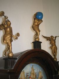 DW09 Frisian Wall clock 'Spinnekopje' with rocking ships automaton - afbeelding 3