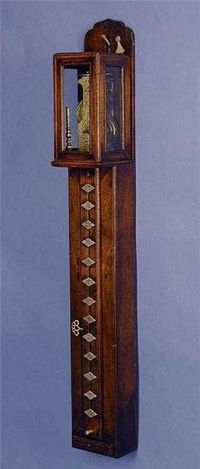 J03 Miniature Japanese Wood Pillar Clock - image 2