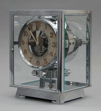 M200 Chrome  plated art deco J. L. Reutter five-glass Atmos clock - image 5