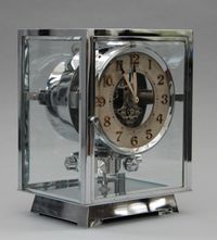 M200 Chrome  plated art deco J. L. Reutter five-glass Atmos clock - image 4