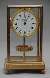 M208 Large Reutter gilt brass Atmos K1, no 321, 5 glasses, France circa 1930. - image 2
