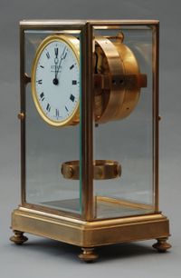 M208 Large Reutter gilt brass Atmos K1, no 321, 5 glasses, France circa 1930. - image 3