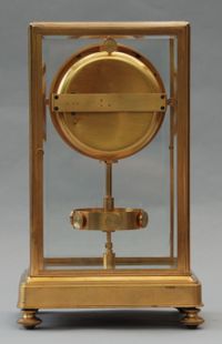 M208 Large Reutter gilt brass Atmos K1, no 321, 5 glasses, France circa 1930. - image 5