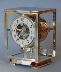 M203 Nikkel art deco JL Reutter vier glazen Atmos klok - afbeelding 3