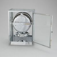 M212  Chromen Atmos klok, Reutter no 5184, 5 glazen - afbeelding 3