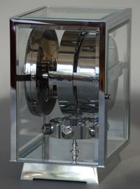 M212  Chromen Atmos klok, Reutter no 5184, 5 glazen - afbeelding 9