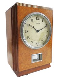 M217 Wooden Atmos clock, amboyna veneers, J.L. Reutter, model LG I, No 144 - image 3