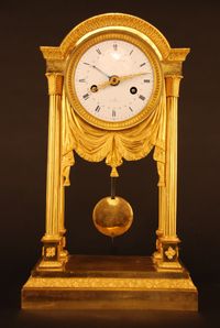M12 Franse vuurvergulde pendule - afbeelding 2