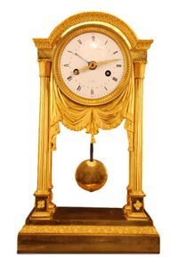 M12 Franse vuurvergulde pendule - afbeelding 1