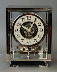 M219 Nikkel art deco JL Reutter vier glazen Atmos klok - afbeelding 2