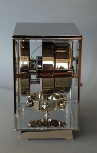 M219 Nikkel art deco JL Reutter vier glazen Atmos klok - afbeelding 4
