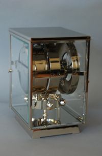 M219 Nikkel art deco JL Reutter vier glazen Atmos klok - afbeelding 5