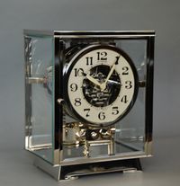 M219 Nikkel art deco JL Reutter vier glazen Atmos klok - afbeelding 6