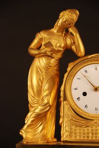 M40 French mantle clock 'La Liseuse' - image 4