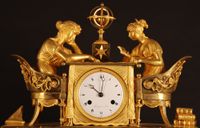 M63 French mantle clock ‘La leçon d’Astronomie’ - image 3