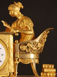 M63 French mantle clock ‘La leçon d’Astronomie’ - image 5