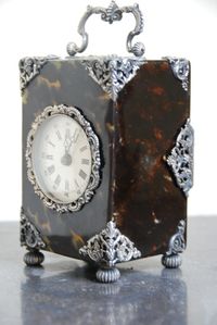 C12 Schildpad en zilver reisklokje - afbeelding 3